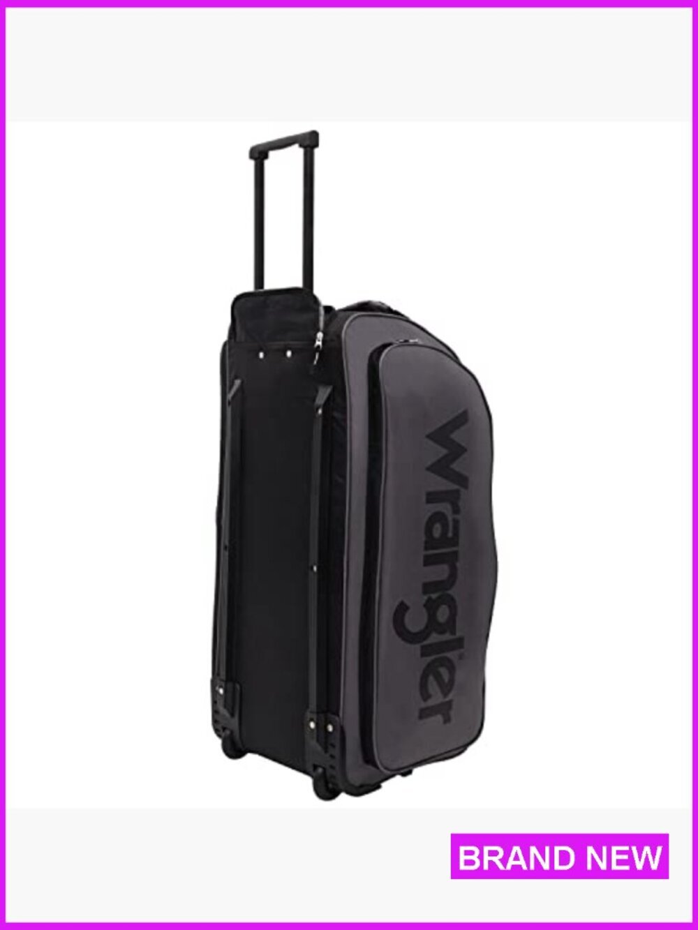 Rolling Duffel Bag Spacious Nylon Travel Gear 30-Inch Check-In Size Trolley - Picture 6 of 7